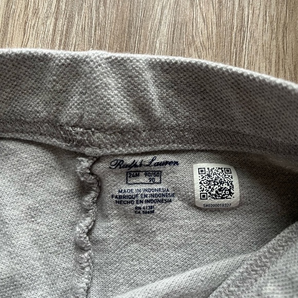 Ralph Lauren Kids Light Gray Joggers - Picture 2 of 2